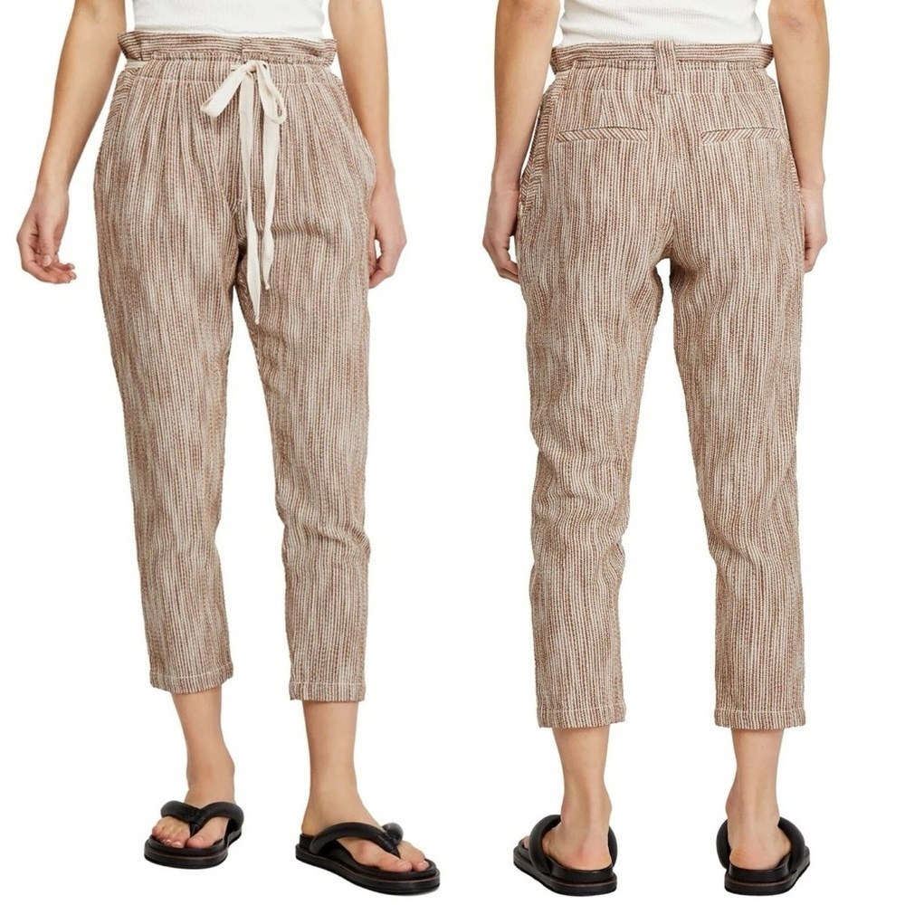 Free People Caraway Light At Sunrise High-Rise Cropped Pants - Picture 1 of 10